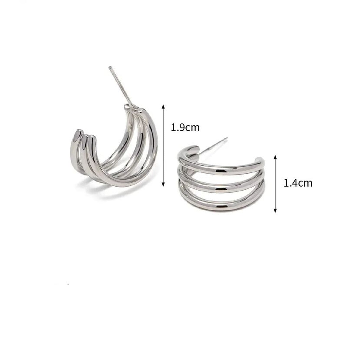 Edelstahl Creolen für Damen in Gold oder Silber KARMA