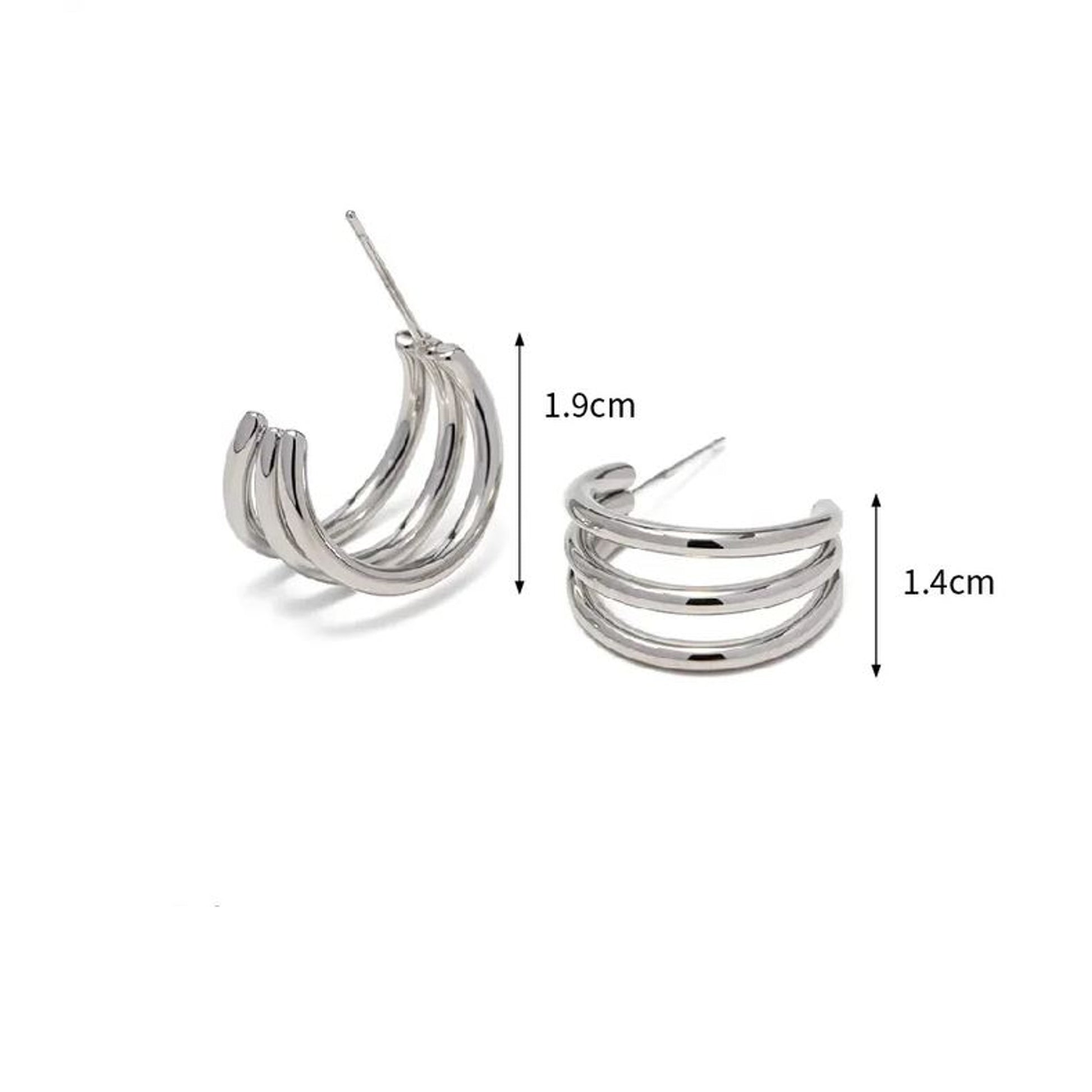 Edelstahl Creolen für Damen in Gold oder Silber KARMA