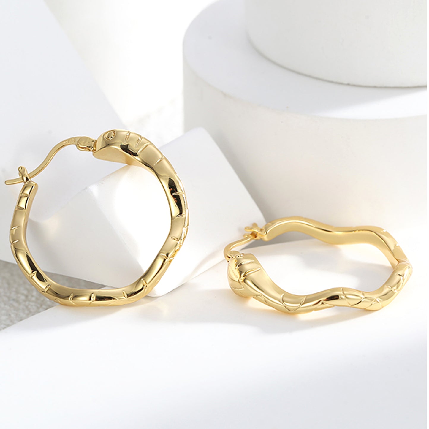 Creolen Gold Silber925 vergoldet Damenohrringe Ohrringe Damen KARMA