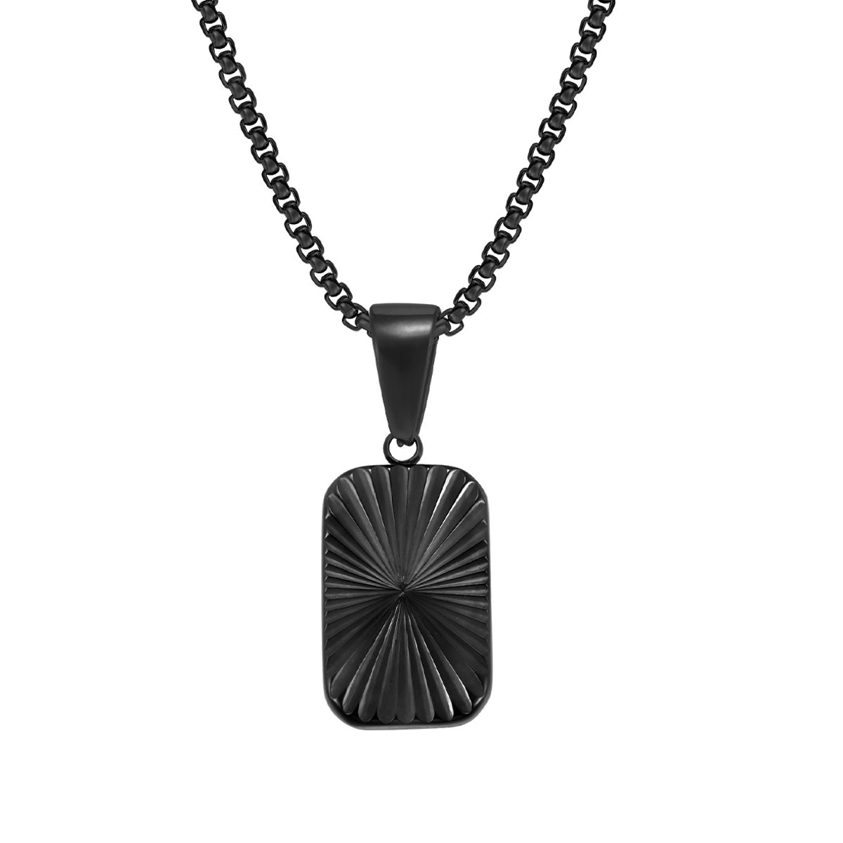 Erbskette Herren mit Anhänger Schwarz, Gold od. Silber Karma