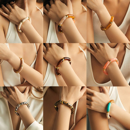 Armband Acryl Leo Bernstein vers. Farben modern dehnbar KARMA