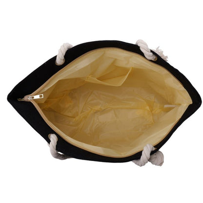 Strandtasche Schildkröte Schwarz Gold 54 cm modern Pooltasche Shopper Sommertasche Karma