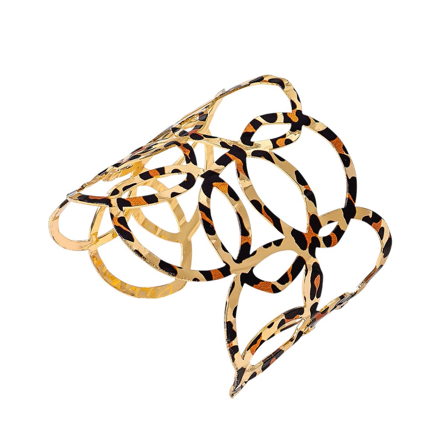 Armreif Leo Gold 6 cm modern Damenarmreif Armschmuck KARMA