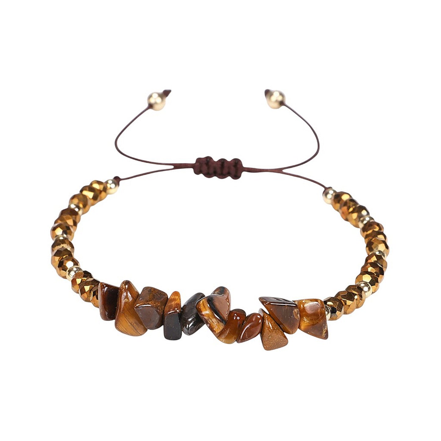 Armband Naturstein Braun Unisex Natursteinarmband Karma