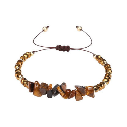 Armband Naturstein Braun Unisex Natursteinarmband Karma