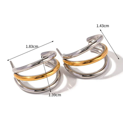 Edelstahl Creolen für Damen in Gold oder Silber KARMA