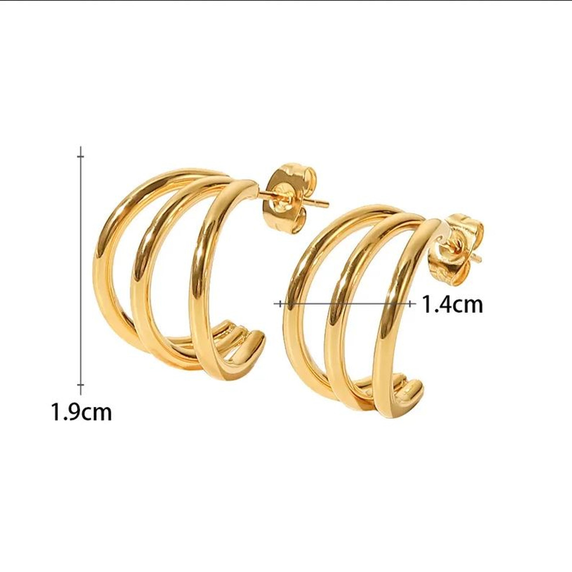 Edelstahl Creolen für Damen in Gold oder Silber KARMA