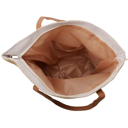 Strandtasche Leo Beige Braun 47 cm modern Pooltasche Shopper Sommertasche Karma