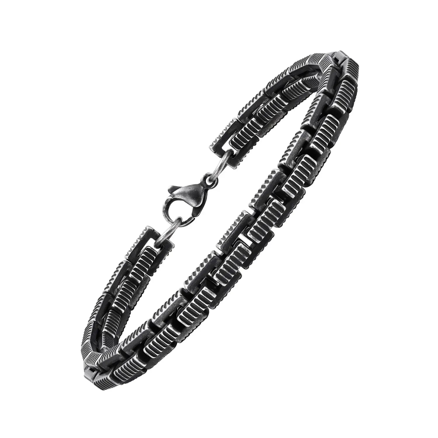 Herrenarmband Edelstahl grau KARMA