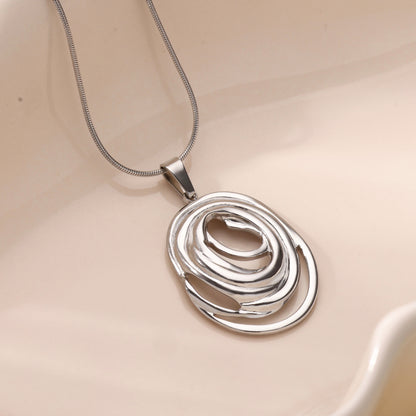 Schmuckset Silber Ring und Halskette Edelstahl wasserfest hypoallergen rostfrei Karma