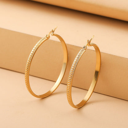 Ohrringe Creolen 4,5 cm Gold KARMA