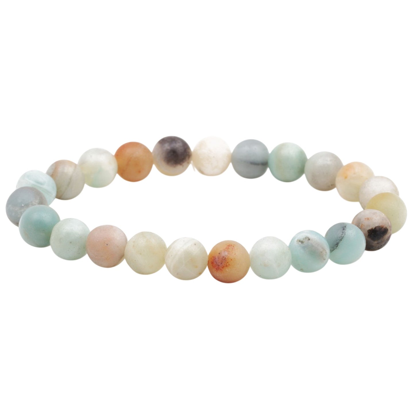 Naturstein Armband Grün Damen dehnbar Perlenarmband Steinarmband Karma