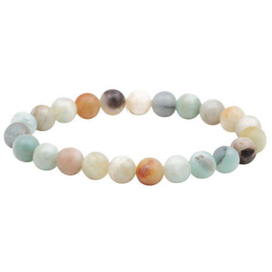 Naturstein Armband Grün Damen dehnbar Perlenarmband Steinarmband Karma