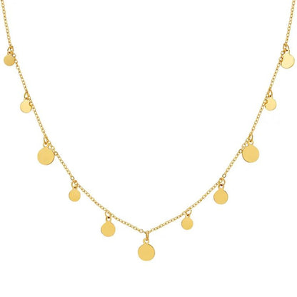 Halskette Gold mit Plättchen Coins Karma
