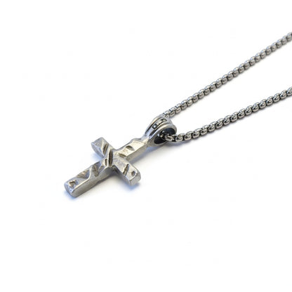 Halskette Kreuz Anhänger 60 cm Herren Kette Edelstahl Karma