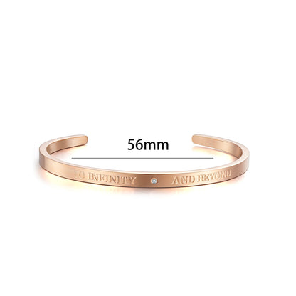Armreif Edelstahl Roségold KARMA