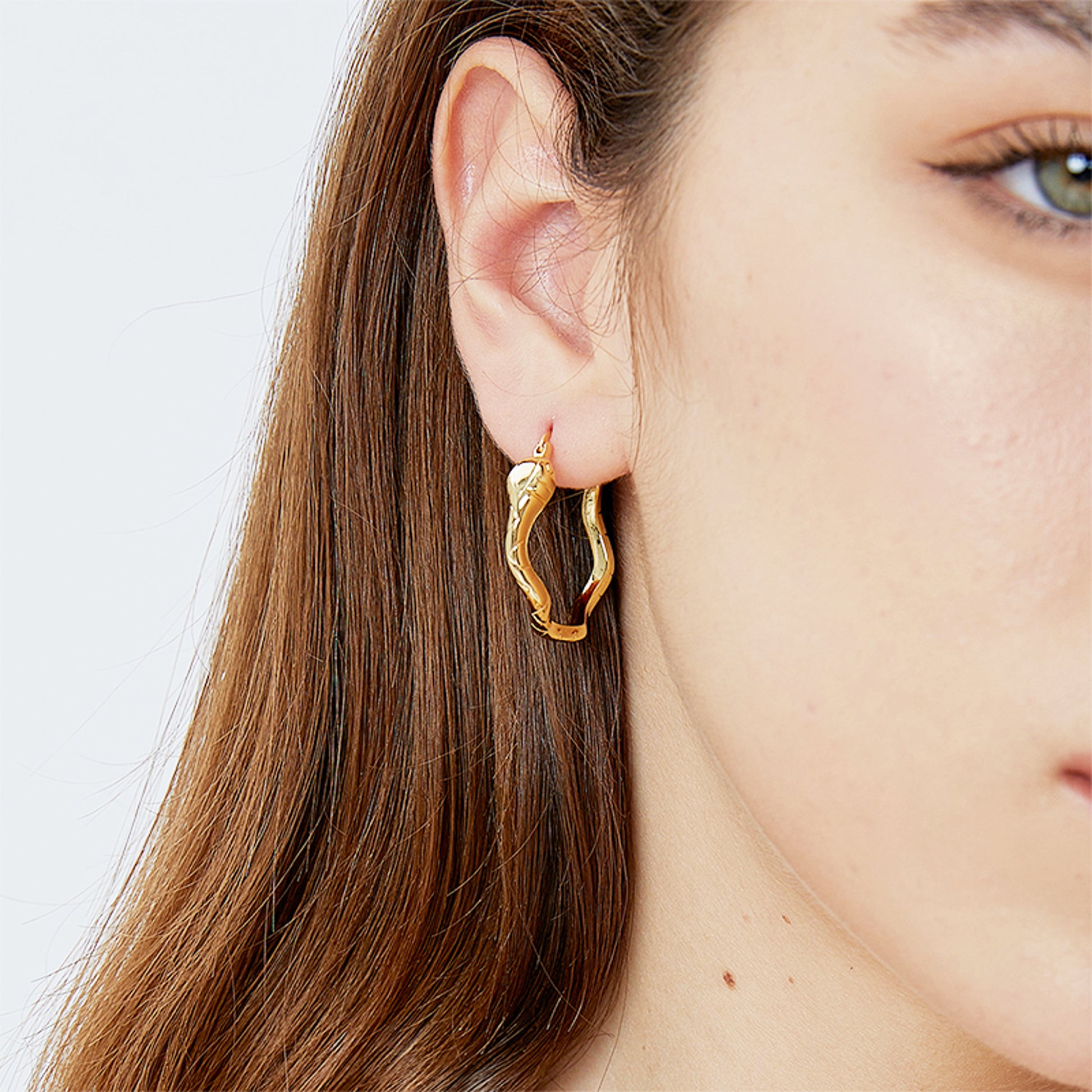 Creolen Gold Silber925 vergoldet Damenohrringe Ohrringe Damen KARMA