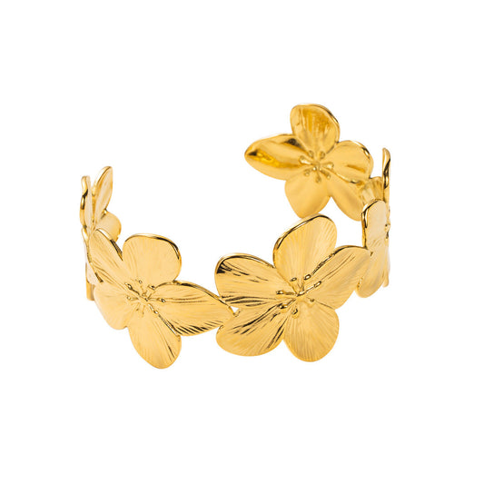 Damenarmreif Gold Schmetterling oder Blumen KARMA