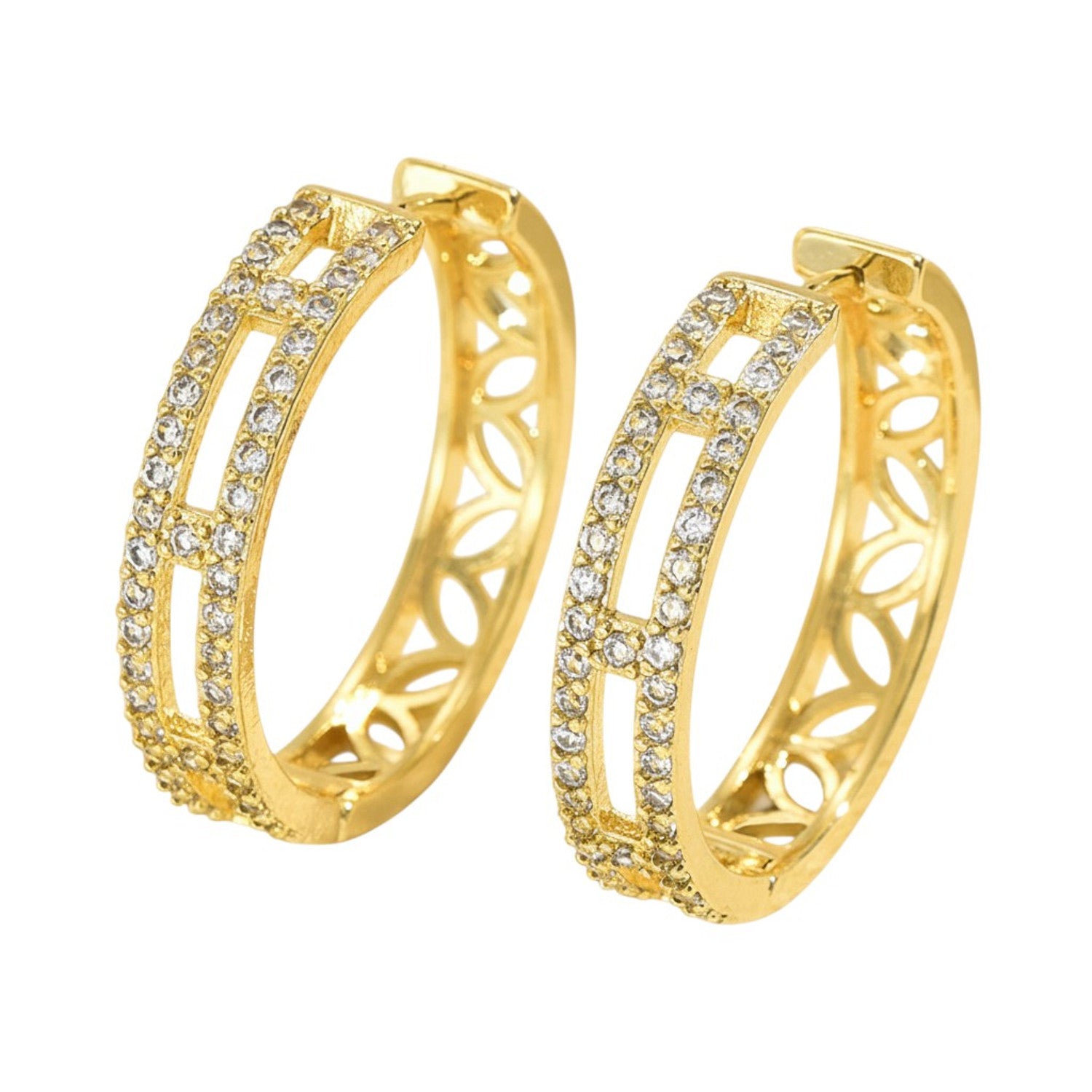 Creolen Gold Ohrringe 2,2 cm Damenohrringe Karma