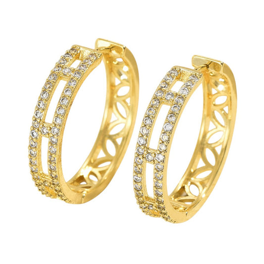 Creolen Gold Ohrringe 2,2 cm Damenohrringe Karma