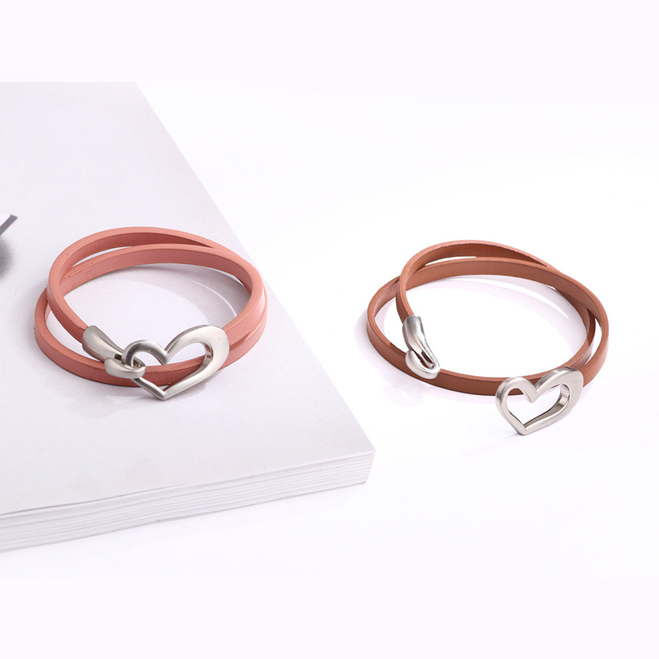 Lederarmband Herz verschiedene Farben Karma