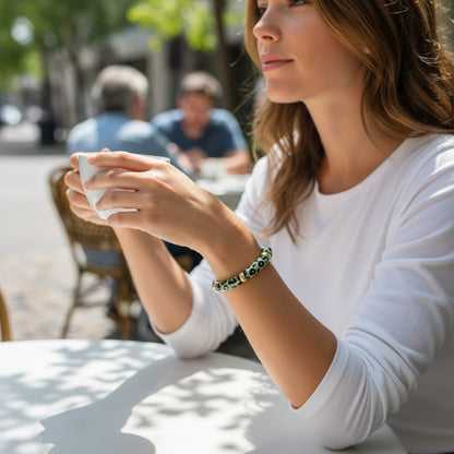 Armband Acryl Leo Bernstein vers. Farben modern dehnbar KARMA