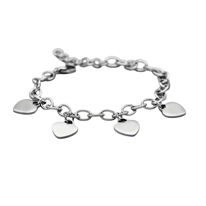 Bettelarmband mit Herzen Silber oder Gold KARMA
