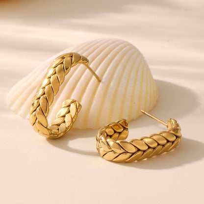 Edelstahl Creolen für Damen in Gold oder Silber KARMA