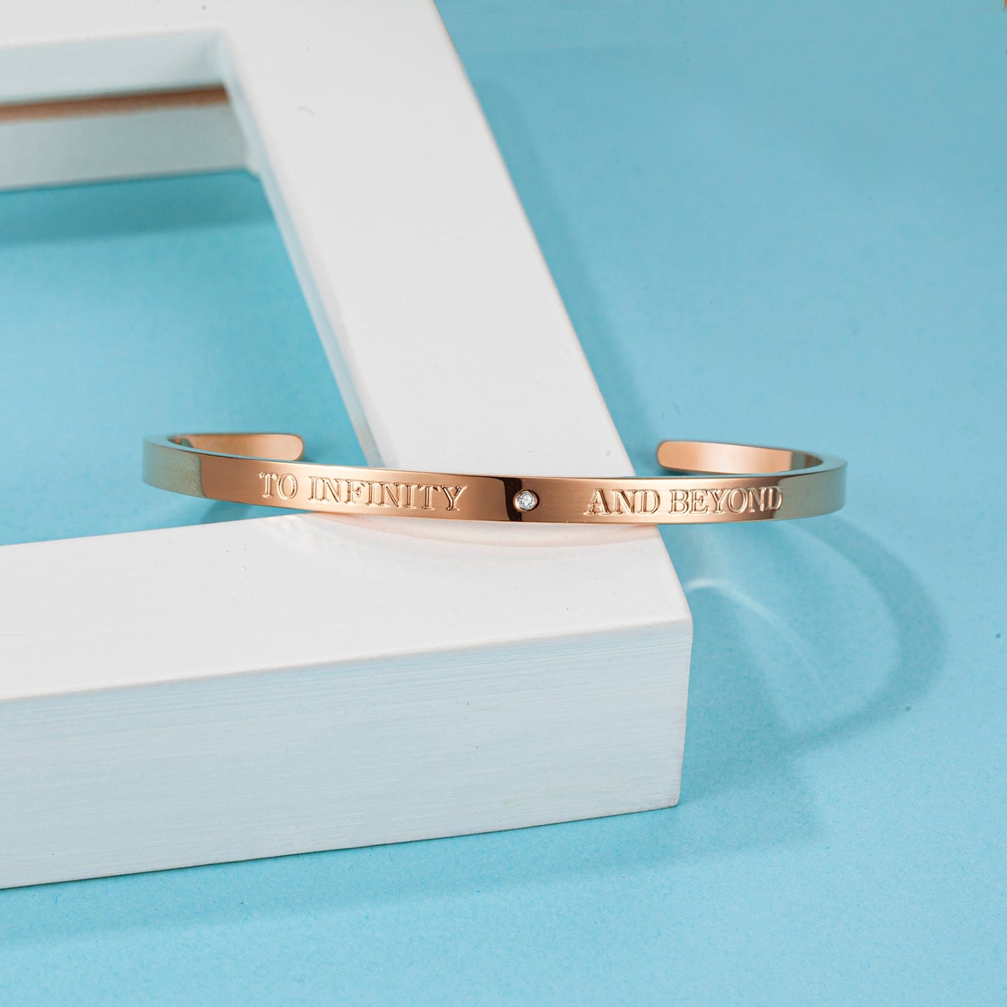 Armreif Edelstahl Roségold KARMA