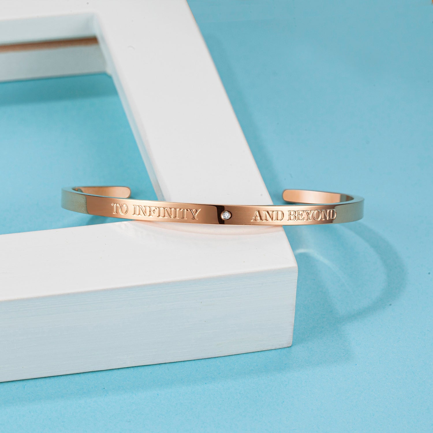 Armreif Edelstahl Roségold KARMA
