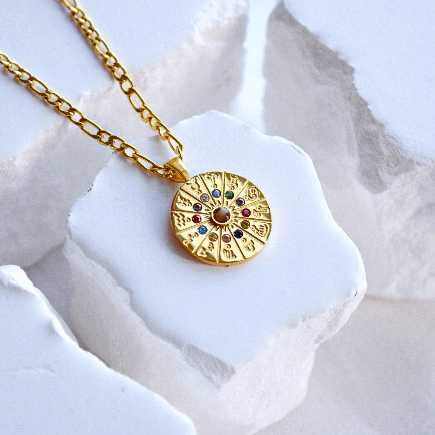 Halskette mit Medaillon Sternzeichen Gold KARMA