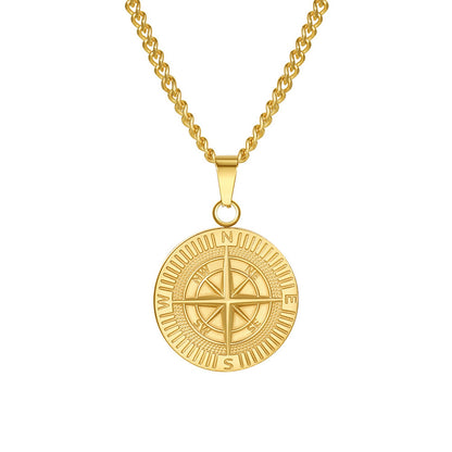 Halskette Herren Kompass Gold KARMA