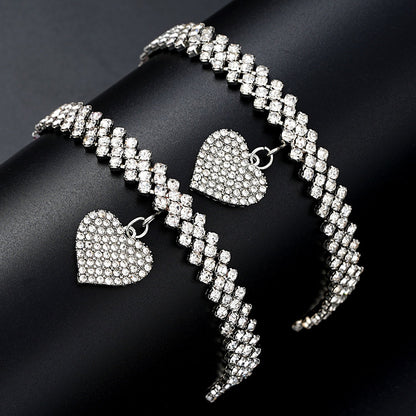 Schmuckset Fußkette & Armband Herz KARMA