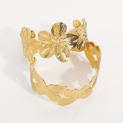 Damenarmreif Gold Schmetterling oder Blumen KARMA