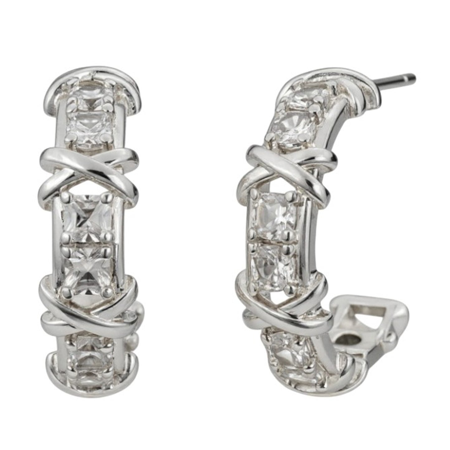 Damenohrringe mit Zirkonen silber KARMA