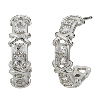 Damenohrringe mit Zirkonen silber KARMA