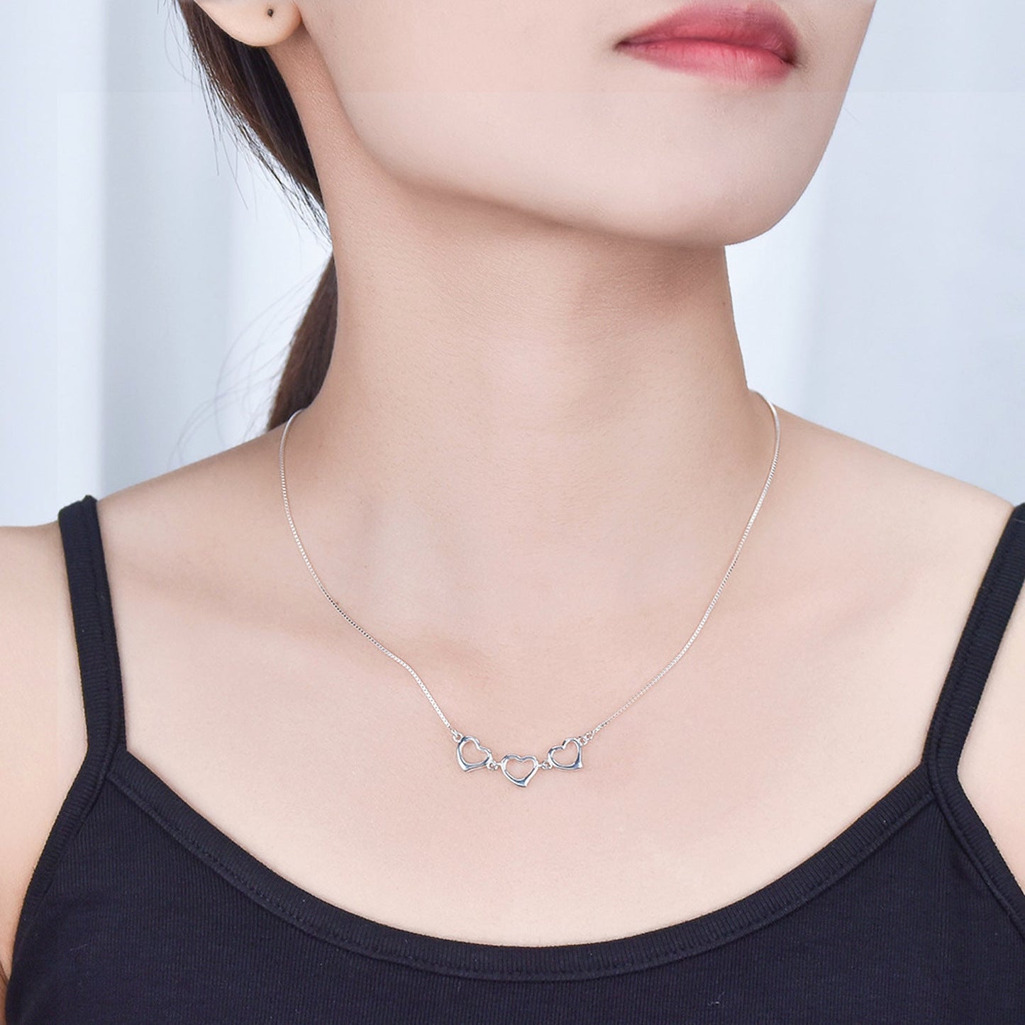 Halskette Silber 925 Herzen KARMA