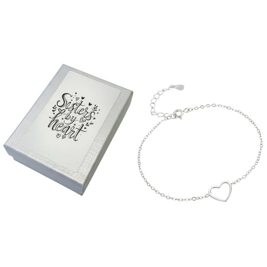 Armband Herz Sister by Hearts Silber925 Schwester Damenarmband mit Geschenkbox Karma