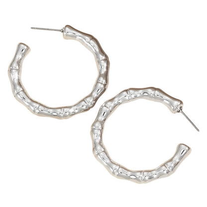 Creolen Damen Silber Acryl 3,8 cm Ohrringe extra leicht Karma