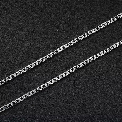 Herrenkette mit Kreuz Silber 925/ Edelstahl Karma