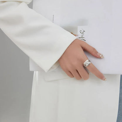 Statement Ring Damen Silber925 rhodiniert Ring modern KARMA