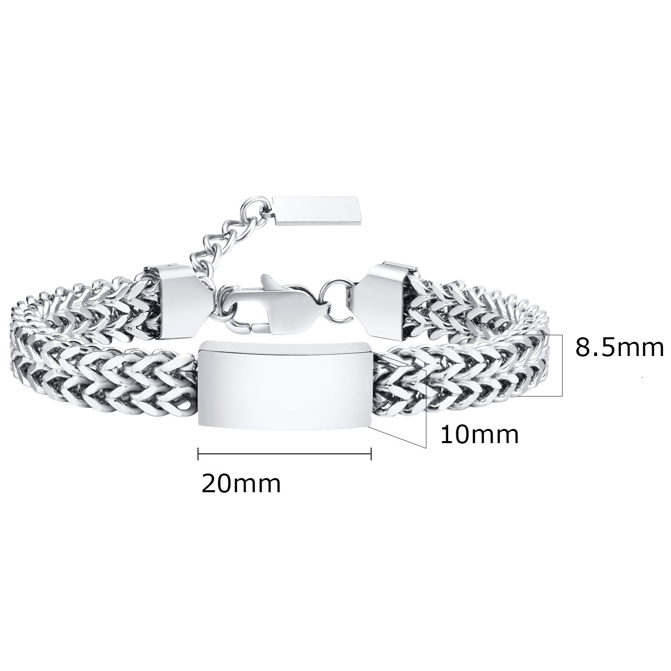 Edelstahlarmband Herren Silber Karma