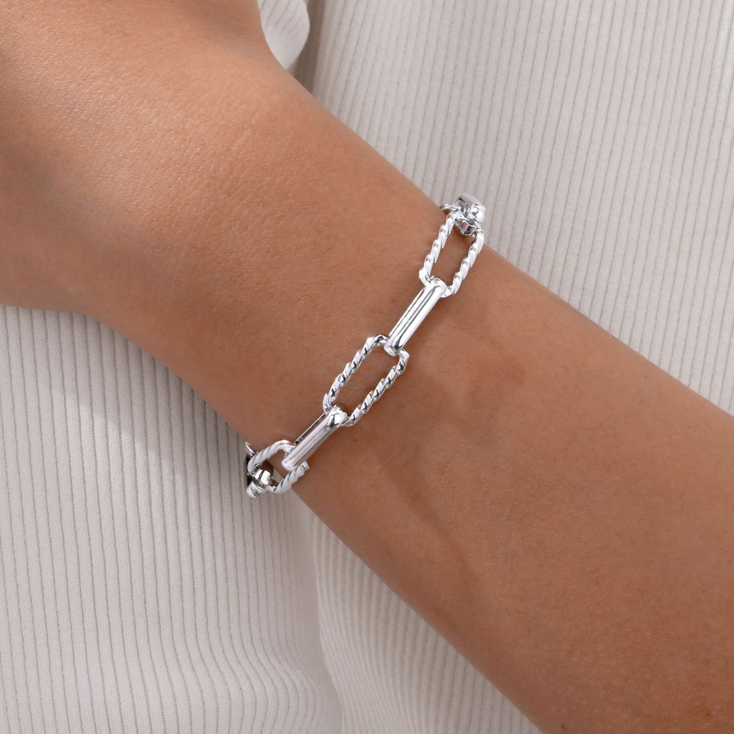 Gliederarmband Damen Gold od. Silber Karma