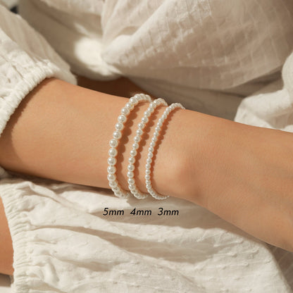 Perlenarmband weiß Silber 925 KARMA
