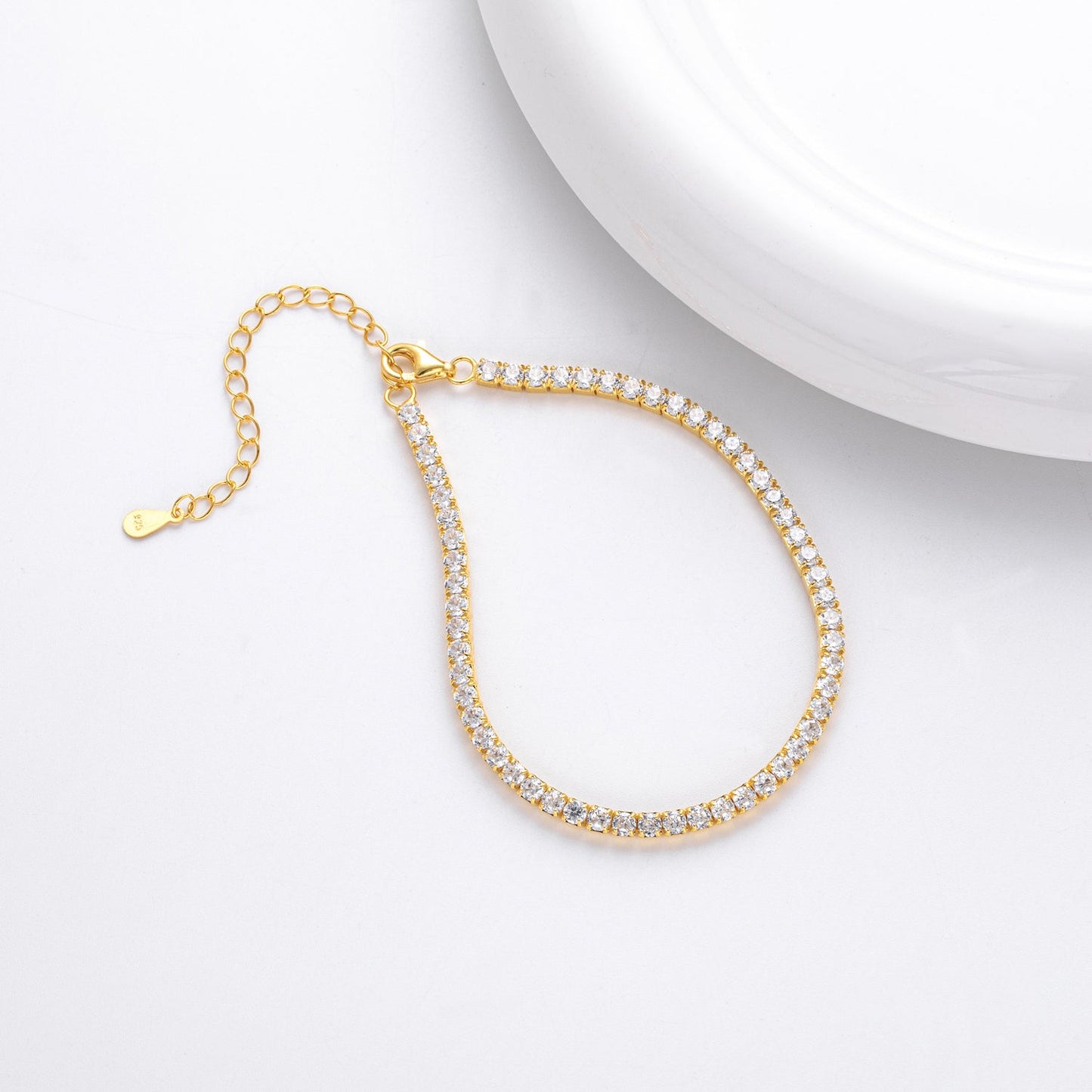 Kristall Armband Damen Silber 925 in Gold oder Silber KARMA