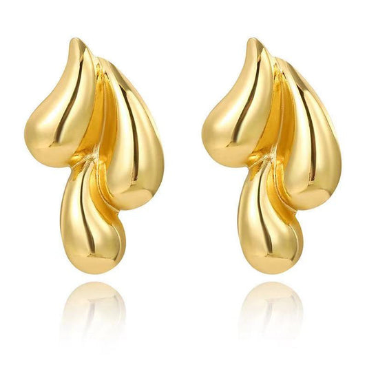 Ohrstecker Tropfennform Gold oder Silber Karma