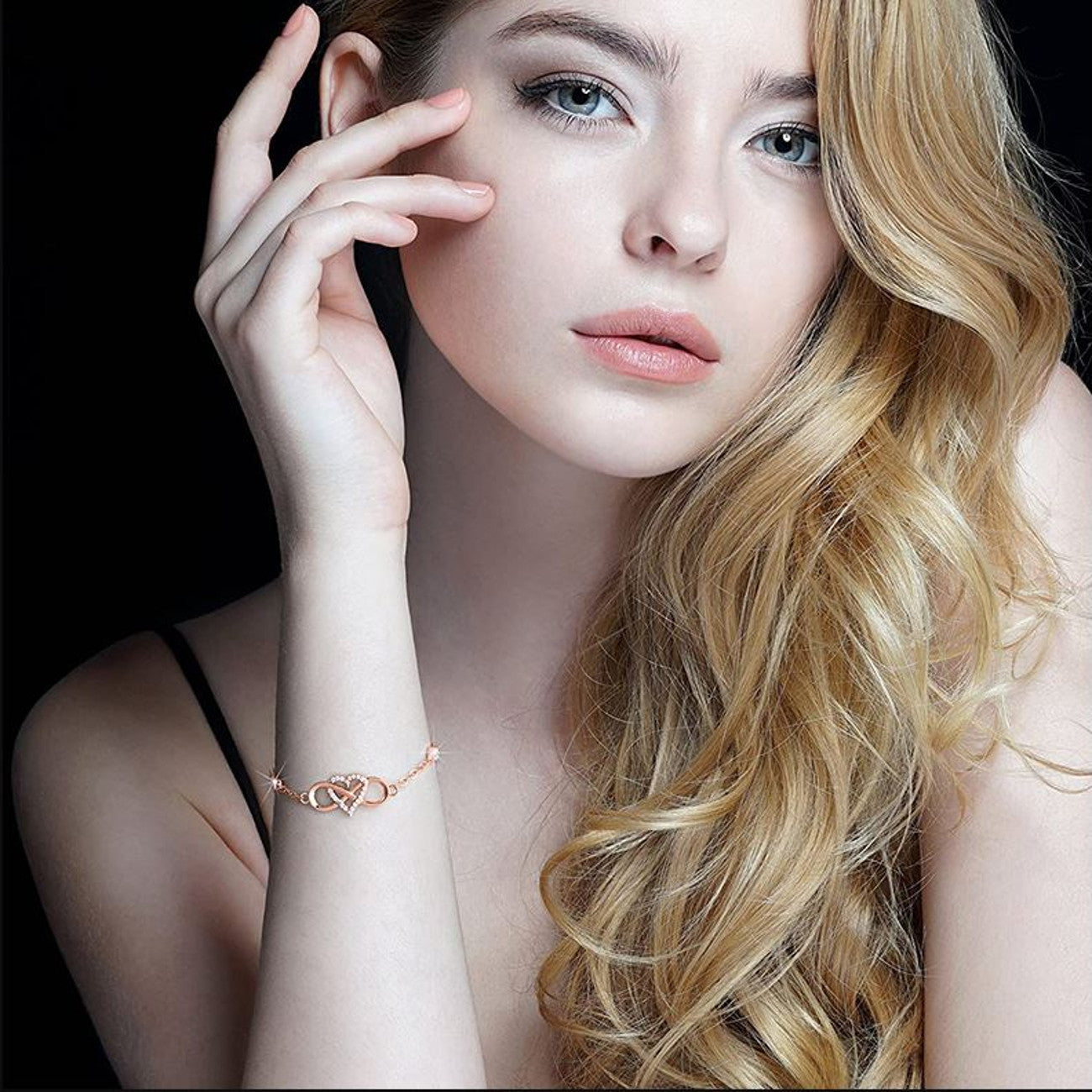 Damenarmband Silber 925 Rose vergoldet KARMA