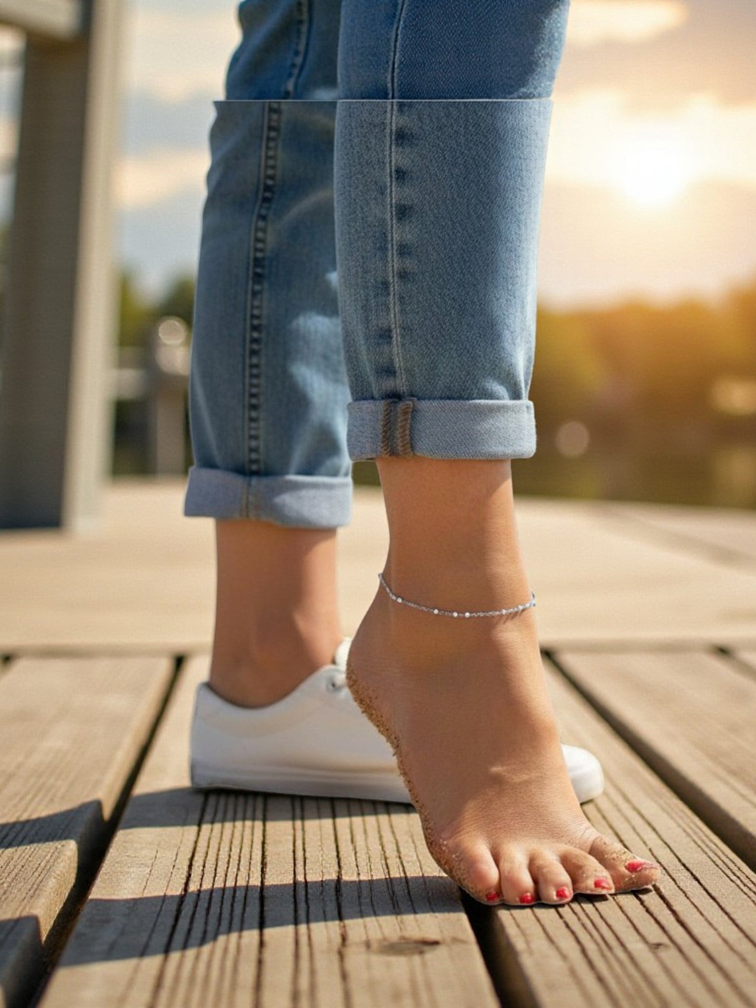 Fußkettchen Silber 925 KARMA