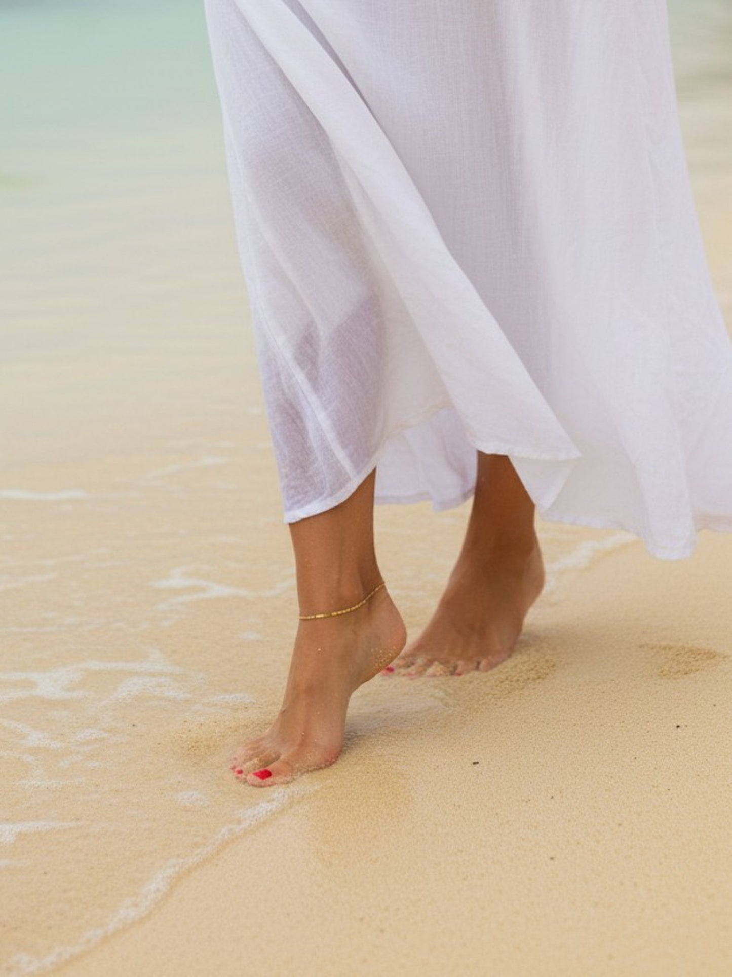 Fußkettchen Silber 925 vergoldet KARMA