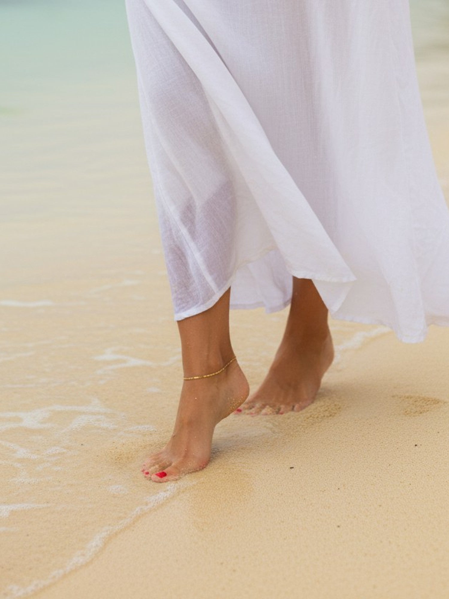 Fußkettchen Silber 925 vergoldet KARMA